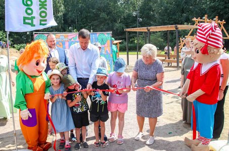 В парке Люберец торжественно открыли современный игровой комплекс