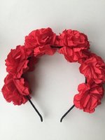 Ободок на волосы стиль dolce gabbana розы красный